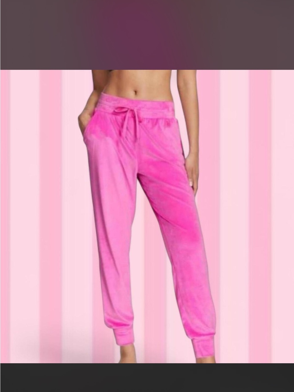 PINK Victoria's Secret On Point Velour Joggers - Hot Pink